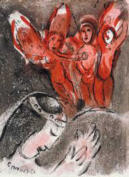 Marc Chagall - org. litografisk tryk, signeret i stenen