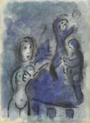 Marc Chagall - org. litografisk tryk, signeret i stenen