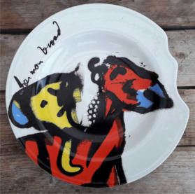 Herman Brood, NL - keramisk fad, diameter 30 cm 