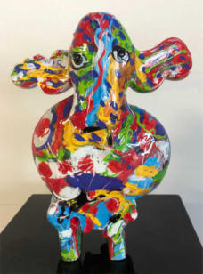 Peter Diem, NL - "glad ko 3" Resin, 30 cm