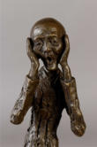 efter Edvard Munch, "Skriget", bronze, 39 cm 