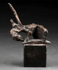 Truus Menger - Bronze p marmor, 14 cm hj