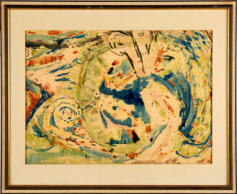 Jrgen Nash - Akvarel, 48x68 cm