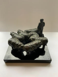 Jan Spiering, Holland - Bronze p marmor, 11,5 cm hj, sokkel 17x18 cm