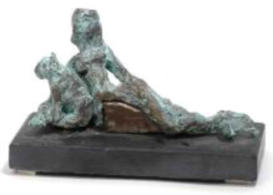 jens-peterkellermann Gudindens mobbe Bronze p base af sten. H. 9. B. 14. D. 6.