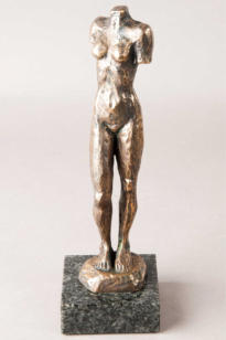 Janus Gunder - Skulptur i bronze p fod af marmor, 32 cm hj