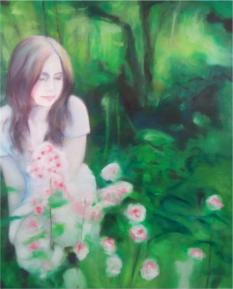 Gudrun Siegmund - "Muriel in the garden", 135x110 cm