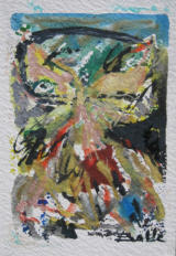 Mogens Balle - Maleri på papir klæbet på plade, 51x35 cm