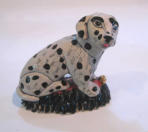 Hund - keramisk figur, 20 cm høj, 2000,-