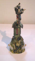 Udkigstårn - keramisk figur, 54 cm høj, 3500,-